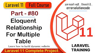 Laravel 11 Full Course  80 Eloquent relationship for multiple tables in Laravel 11 [upl. by Drye]