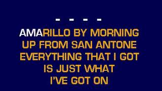 BEST KARAOKE  Amarillo By Morning  George Strait [upl. by Craven]