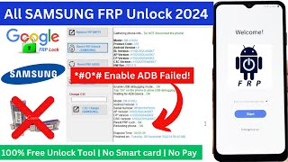 Samsung FRP Bypass New Tool 2024  Samsung Android 111213  Enable Adb Failed Fix  New Security✅ [upl. by Elleimac273]