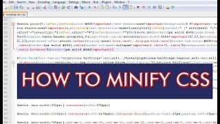 How to minify CSS using Notepad [upl. by Deina]