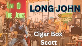 quotLong Johnquot Folk Blues Song by Cigar Box Scott on cigar box guitar  Live Folk Music in Ohio [upl. by Eimyaj]