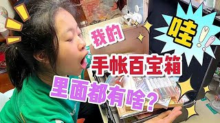 小鱼儿给大家展示“打下的江山”，手帐百宝箱大揭秘，里面有啥？【爱上云朵的小鱼儿】 [upl. by Farro722]