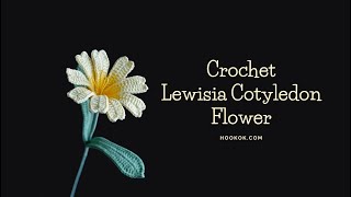 Crochet Lewisia Cotyledon Flower [upl. by Ardehs]