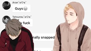 ATSUMU WAS KIDNAPPED PART TWO Sakuatsu Haikyuu lyric prank [upl. by Zetrac]