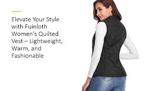 Elevate Your Style with Fuinloth Womens Quilted Vest – Lightweight Warm and Fashionable [upl. by Zela947]