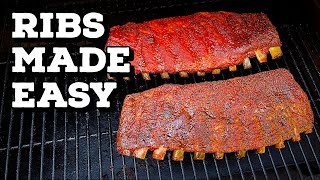 Easy And Delicious Smoked Ribs Recipe  Smoked Ribs On A Traeger [upl. by Jacqui828]