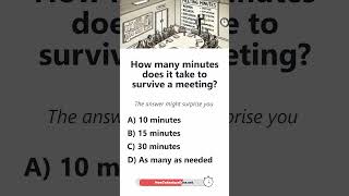 SURVIVING MEETINGS A TIMELESS RIDDLE FOR CORPORATE WARRIORS [upl. by Rochkind]