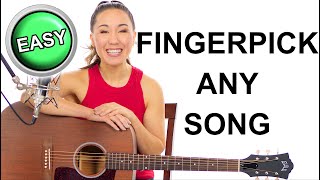 Fingerpick ANY Song on the Guitar 2024 with EASY Play Along Exercises [upl. by Saref251]