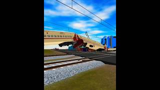 Indian train crossing 3D accident arijitsingh indianbikesdriving3d youtubeshorts train [upl. by Ehtyaf]