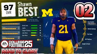 GLITCH took my OVR to 97 😳 College Football 25 Road to Glory Ep 2  Wk2 Vs Texas Longhorns [upl. by Auqinot]