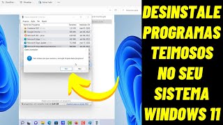 COMO DESINSTALAR PROGRAMAS QUE NÃO QUEREM SER DESINSTALADOS NO SISTEMA WINDOWS 11 [upl. by Isabel]