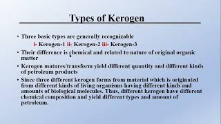 9 Kerogen  Types of kerogen  Difference  Petroleum Geology [upl. by Mignonne922]