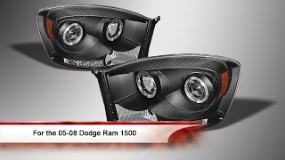 0608 Dodge Ram 1500  Ram 25003500 0609 Projector Headlights [upl. by Lednew]