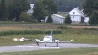 Cessna 401 Takeoff and Landing CSU3 [upl. by Whitford894]