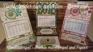 Tischkalender zum Aufstellen EaselCard mit Stampin Up [upl. by Onairda]