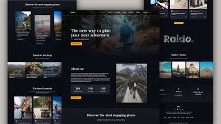 Build Travel Website Using HTML CSS And JavaScript  Landing Page Design [upl. by Virginie615]