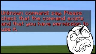 MCPE 12  HAVING PROBLEMS WHILE TYPING COMMANDS outdated [upl. by Wylma]