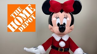 Holiday Minnie Animatronic 2024 Home Depot Unboxing amp Demo [upl. by Atilem]