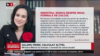 SALARIUL MINIM CALCULAT ALTFEL CONFORM MINISTRULUI MUNCIIȘtiri B1TV9 apr 2024 [upl. by Ynnos]