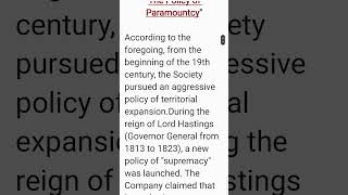 What was The Policy of Paramountcy Class 8 History Chapter 2 [upl. by Gardy743]