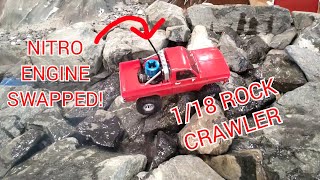 TRX4M NITRO SWAP runs and drives  Mini Nitro RC [upl. by Ninos768]