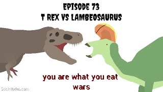 You are what you eat wars  episode 73  T rex vs lambeosaurus [upl. by Amatruda]