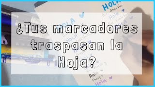 Tus marcadores traspasan la hoja [upl. by Jemmy237]