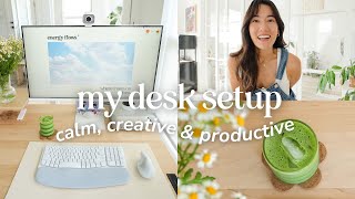 🖥️✨Minimal Desk Tour  Calm Creative amp Productive Setup [upl. by Rexanne]