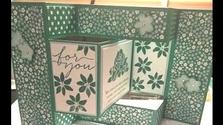 Tri fold shutter card using stampin up products [upl. by Terrill]