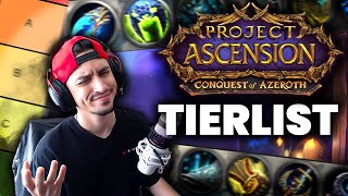 CONQUEST OF AZEROTH CLASS TIERLIST  Project Ascension [upl. by Acinhoj]