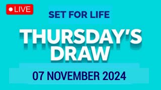 The National Lottery Set For Life Live draw results from Thursday 07 November 2024  tonights [upl. by Gnal]