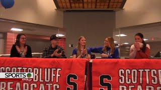 Scottsbluff’s Hergenreder signs to play college volleyball [upl. by Aleahcim]