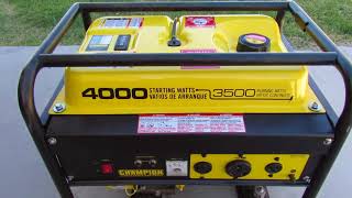 4000 Watt Champion Generator Review [upl. by Ahsetra421]