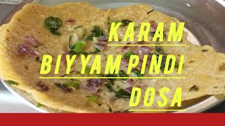 Umas kitchen  karam biyyam Pindi dosa how to prepare biyyam Pindi dosa telugu recipe [upl. by Ettennal]