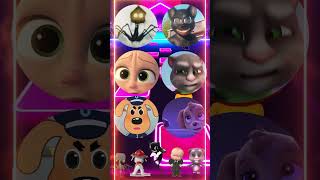 House Head Cartoon Cat Baby Boss Talking Tom Sheriff Labrador Paw Patrol Tiles Hop [upl. by Crispen]