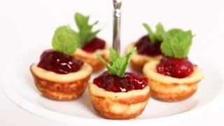 Mini Cherry Cheesecake Recipe  Laura Vitale  Laura in the Kitchen Episode 622 [upl. by Iznek]