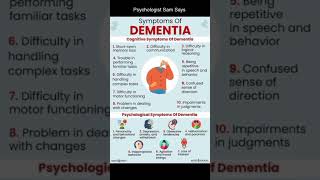 Psychologist Sam Says  Symptoms of Dementia [upl. by Tenrag346]