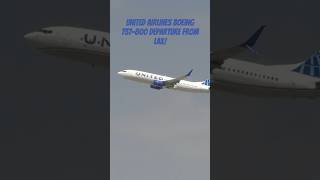 United Airlines Boeing 737800 departure from LAX [upl. by Ahsinom30]