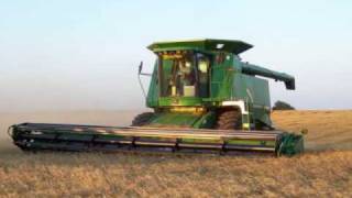 Wheat Harvest 2009 Highlights  Worthan Farms Marshall OK [upl. by Ydnas]