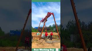 Best working day 999 Pipe laying process using a pipe jack [upl. by Wanids]