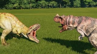 Giganotosaurus VS Ceratosaurus  Jurassic World Evolution [upl. by Ennaej]