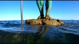 Neptuno escultura de Luis Arenciba Betancort amp Playa de Melenara Telde Gran Canaria [upl. by Rebmetpes610]