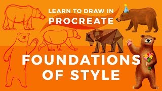 Learn to Draw in Procreate  Foundations of Style  Drawing a Bear [upl. by Kaspar]