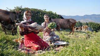 Chelo Goosht Rice Stuffed with Tender Lamb Meat Cooked in Village [upl. by Lorri]