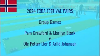 2024 ECBA Festival Pairs Group Game [upl. by Eneleahs]