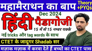 CTET मैराथन क्लास  हिंदी पैडागोजी  Complete Hindi Pedagogy in one video by Shadab Alam  CTET 2024 [upl. by Pendergast]