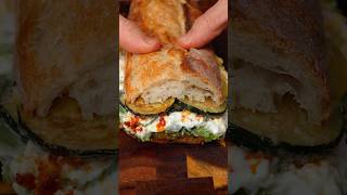 Burrata amp Olive Pesto Sandwich with Zucchini Confit [upl. by Glad298]