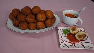 Italian Grandma Makes Arancini Italian Rice Balls [upl. by Helve]