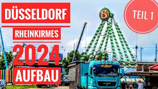 Düsseldorf  Rheinkirmes 2024 Aufbau Teil 1 [upl. by Alag]