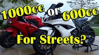 CBR600rr OR CBR1000rr Best For Street Riding [upl. by Ahseer]